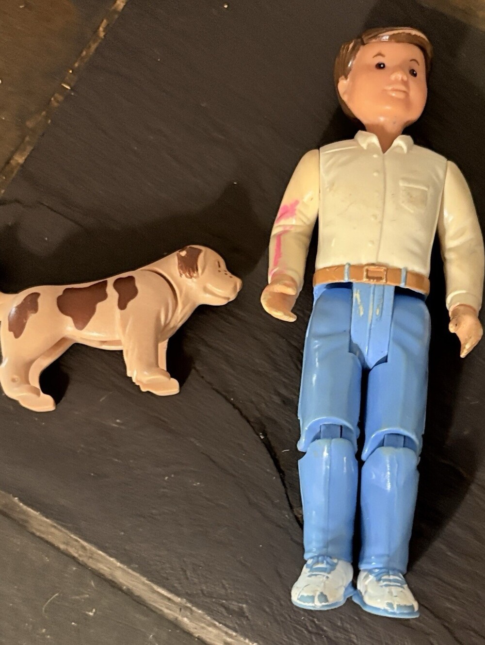 Vintage Fisher Price. Man’s Best Friends This Man and Dog with moving head/tail